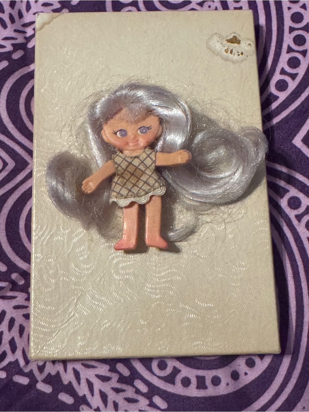 Vintage collectible mini Grandma Flatsy doll (Dewdrop)